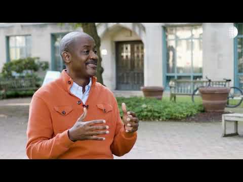 A video still of the Rockefeller Foundation’s Otis Rolley, senior vice president, U.S. Equity and Economic Opportunity Initiative and Ibram X. Kendi, founder of Boston University’s Center for Antiracist Research discussing the goals and urgency of the Foundation’s $1.5 million grant to the BU Center for Antiracist Research. Still from Youtube.