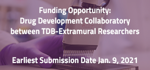 Funding Opportunity: Drug Development Collaboratory between TDB-Extramural Researchers Early Submission by Jan. 21, 2021