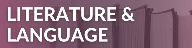 Image of purple "Literature & Language" banner