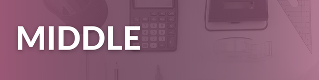 Image of purple "Middle" banner