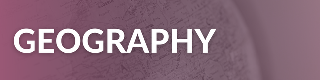 Image of purple "Geography" banner