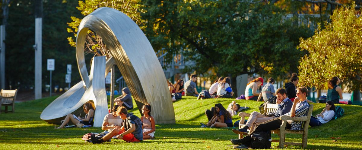 Students on BU Beach
