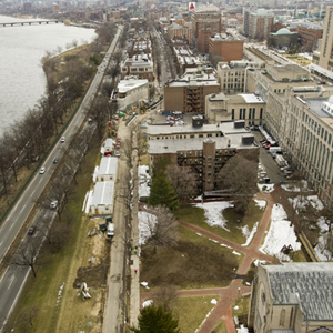 BU Beach construction, Boston University Charles River Campus