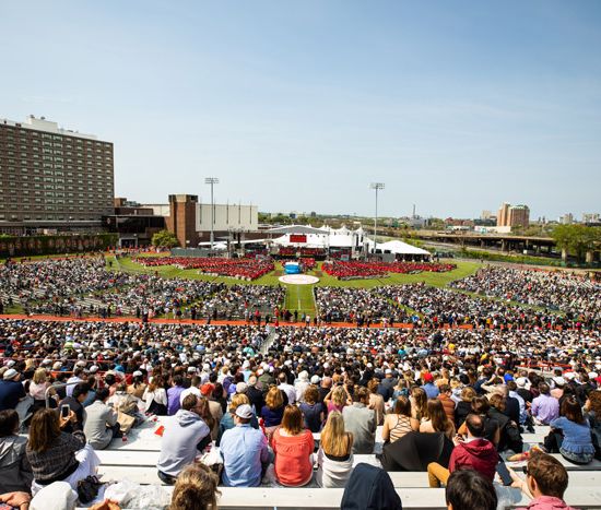 5/19/19 - Boston, Massachusetts 2019 Boston University Commencement on Nickerson Field on May 19, 2019. Photo by Dave Green for Boston University Photography