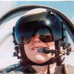 Lara Vincent during aviation training.