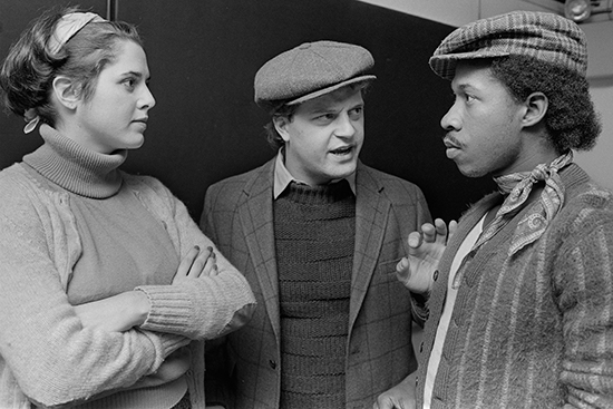 Chiklis at a rehearsal for a 1984 BU mainstage production