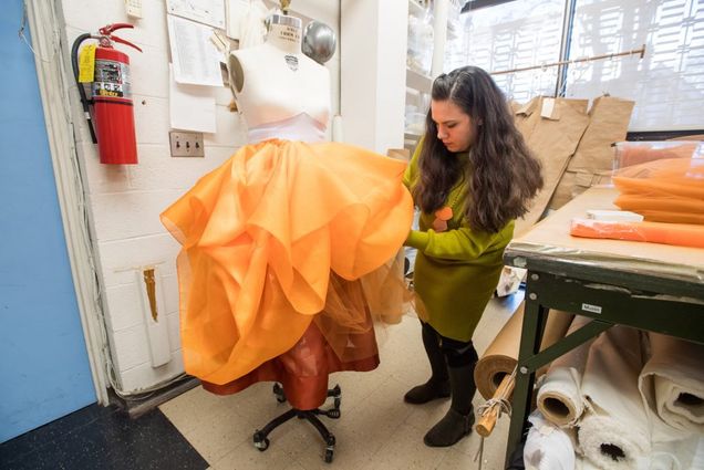 Chelsea Kerl (CFA’14) makes costumes for Moby Dick.