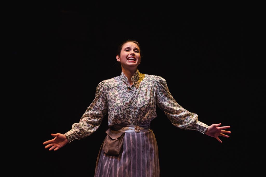 Opera student performer singing in Opera Institute's production of The Infinite Energy of Ada Lovelace
