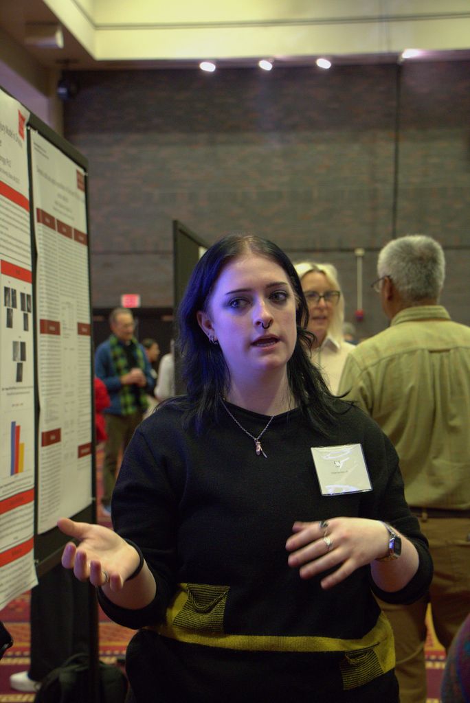 BFA Technical Production student Levi Leca presenting their LiDAR technology researching work at BU's Fall 2024 UROP Symposium.