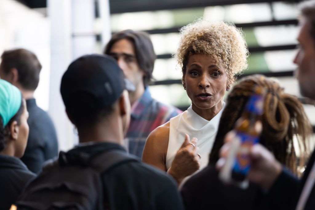 Michelle Hurd meeting CFA students