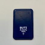 Blue Phone Card Case with "It Starts Here" Logo in White
