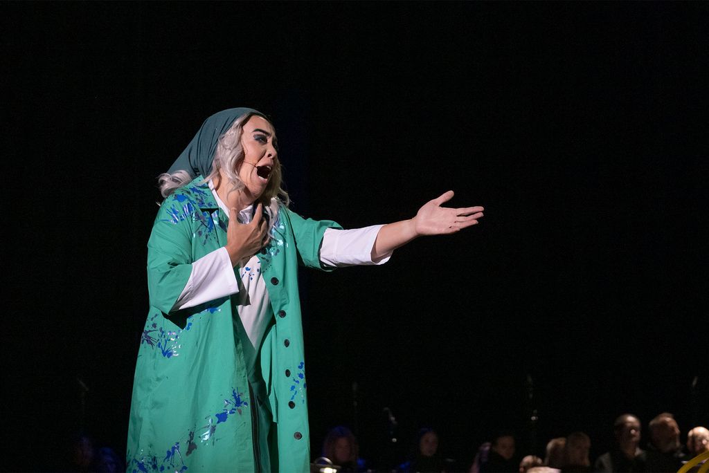 Nelsen as Mama Lucia in the Boston Lyric Opera’s Cavalleria Rusticana at the TD Bank Pavilion.