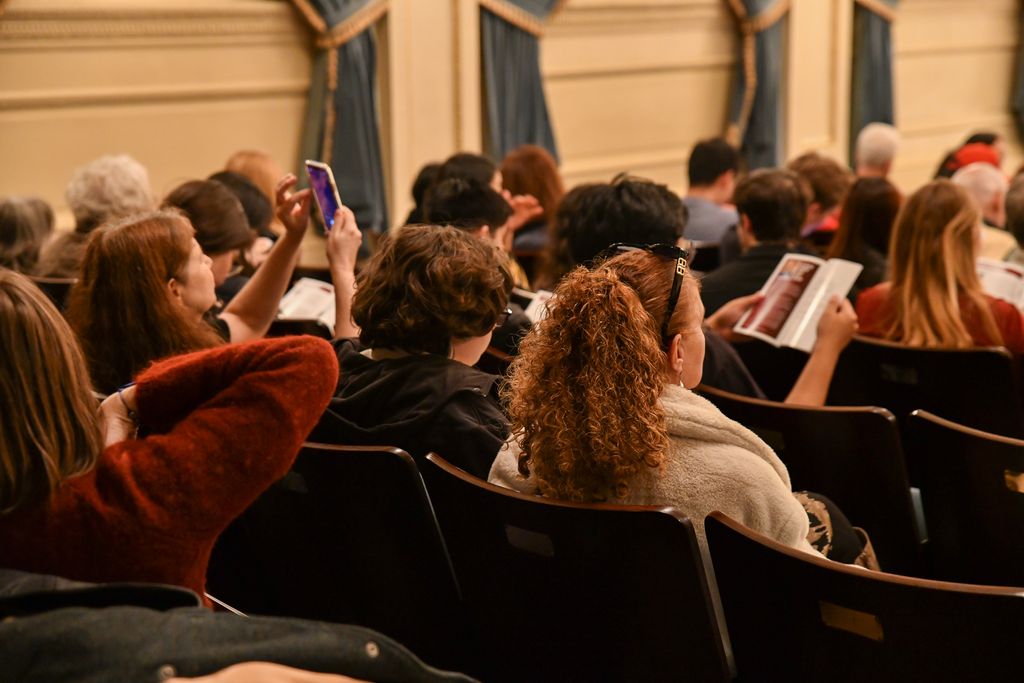 Crowd in Weill Recital Hall at Carnegie Hall for Boston University Spotlight Concert