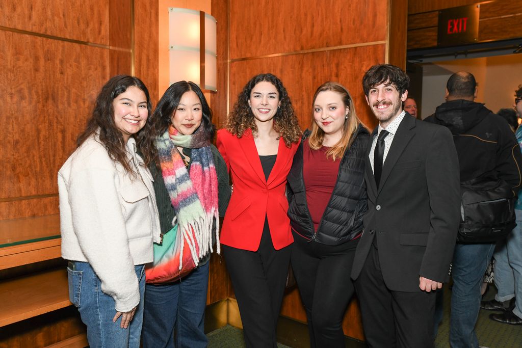 Students gathering after concert at Carnegie Hall