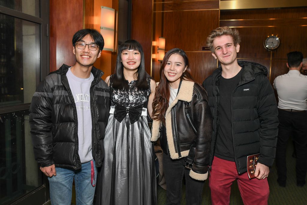 Students gathering after concert at Carnegie Hall