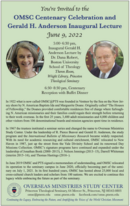Gerald Anderson Lectures