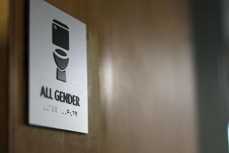 Gender-neutral bathroom sign