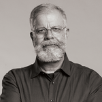 Michael Elasmar black-and-white portrait.