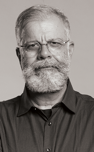 Michael Elasmar black-and-white portrait.