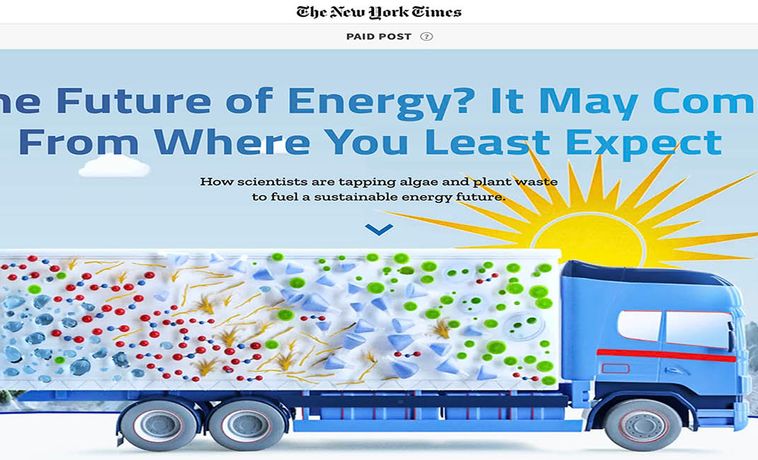 The New York Times paid post of climate change.