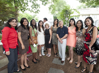 SDMRECEP Dean Hutter and his wife, Kathy (black dress, center), with members of the incoming AS 15 class