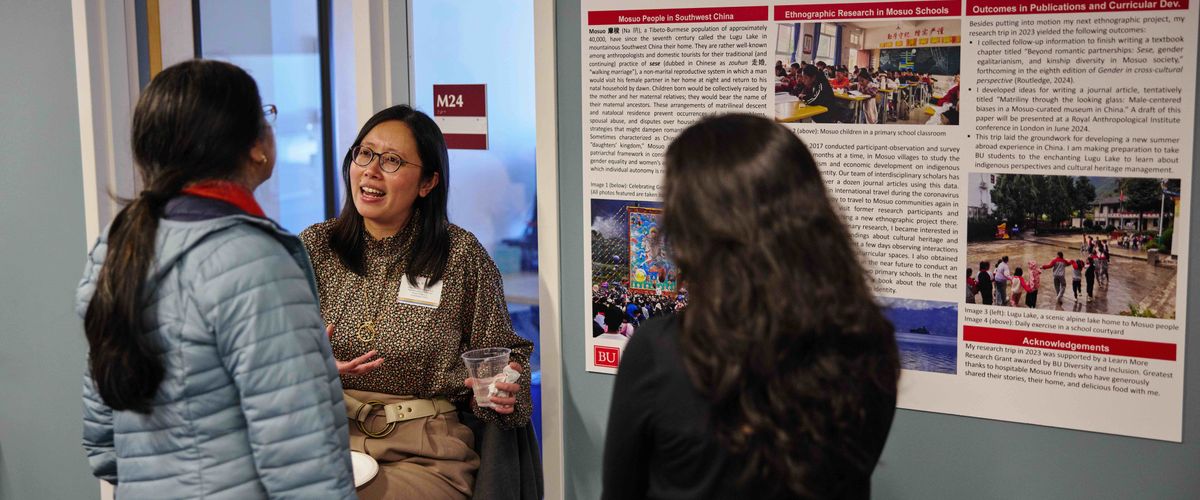 Grant recipient explaining research