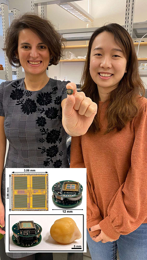 Rabia Yazigul holding ingestible capsule