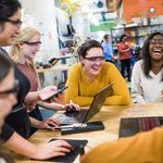 laughing in TInker lab