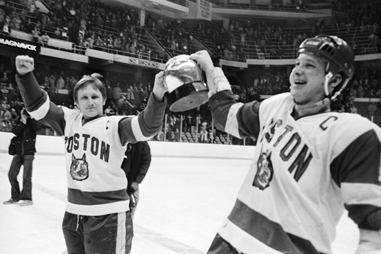 Brian Durocher and Jack O'Callahan, 1978 Beanpot Brian Durocher and Jack O'Callahan, 波士顿大学 Terriers 1978 Beanpot champions