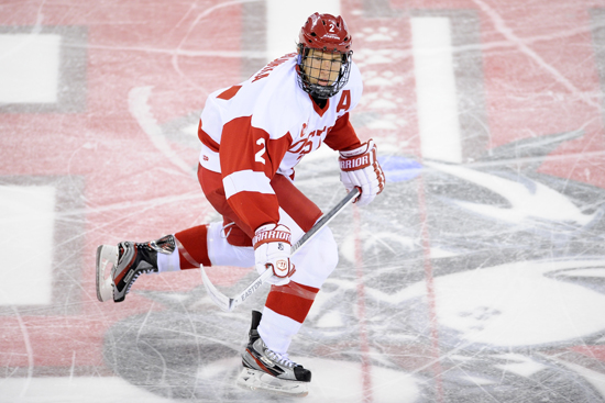 Boston University BU, men's hockey Ryan Ruikka dual degree economics, college prize for excellence, Hockey East, Agganis Arena