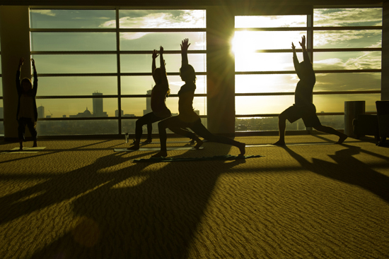 EARLYOGA Boston University BU, sunrise yoga, stress reduction finals week