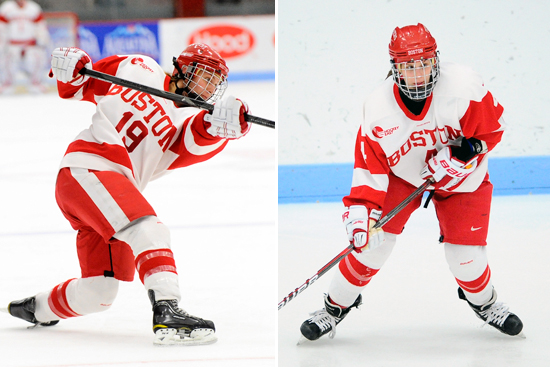 Boston University BU, womens ice hockey terriers, hockey east champtionship NCAA, Jenelle Kohanchuk, Kathryn Miller