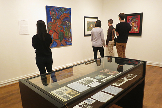 Boston University BU art gallery, stone gallery, african american abstract painter Herbert Gentry, exhibition Making Connections: The Art and Life of Herbert Gentr