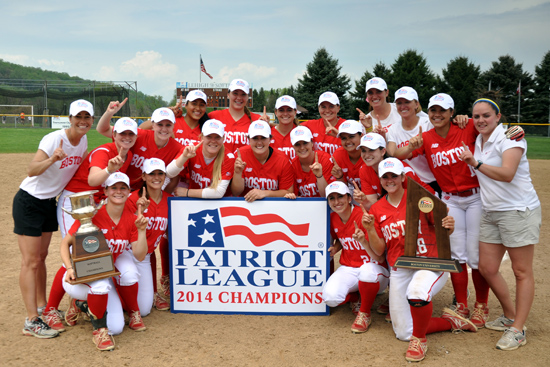 Boston University BU, womens softball, 2014 patriot league champions, NCAA tournament