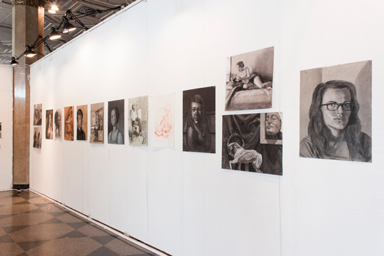 Self-portraits and portraits make up a significant portion of the Undergraduate Showcase. Photo by Evan Smith