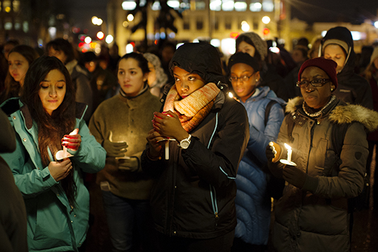 Boston University BU, Marsh Plaza, Ferguson Vigil