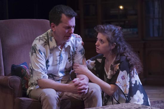 John Kooi and Maria DeCotis John Kooi as Jack and Maria DeCotis (CFA’15) as his niece, Sonya, share an emotional moment in Uncle Jack.
