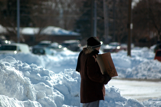 POV, Homeless, Snow
