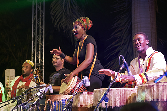 Nile Project concert in Al Azhar Park, Cairo, Egypt, 6 March, 2014