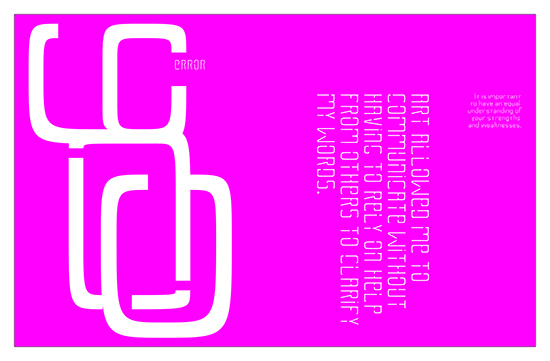 Typography graphic design piece by Katie Leech
