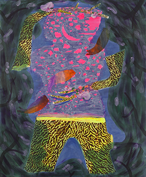 Acrylic and collage artwork by Jackie Feng