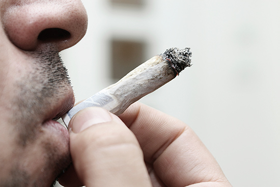 Smoking marijuana