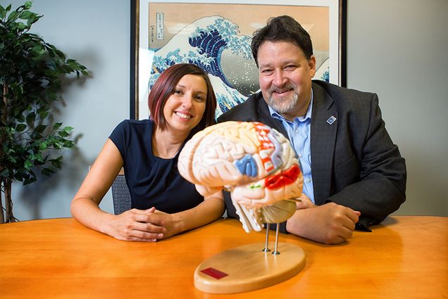 Neuroscientists Samantha Michalka of Boston University Center for Computational Neuroscience and Neural Technology and David Somers of Boston University Department of Psychological and Brain Sciences