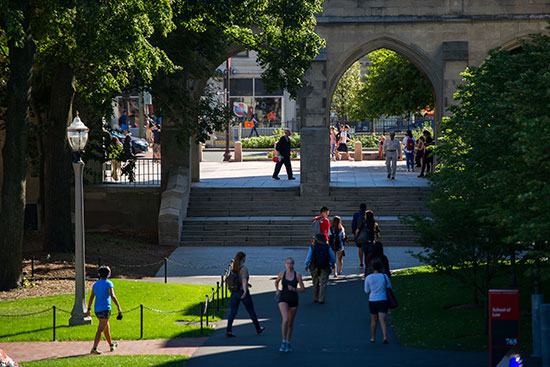 View of Marsh Plaza at Boston University