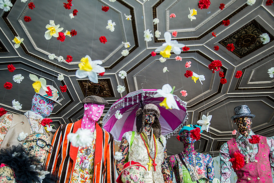 Mannequins with colorful clothing