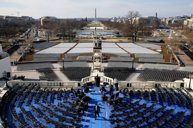 setup of Inauguaration platform