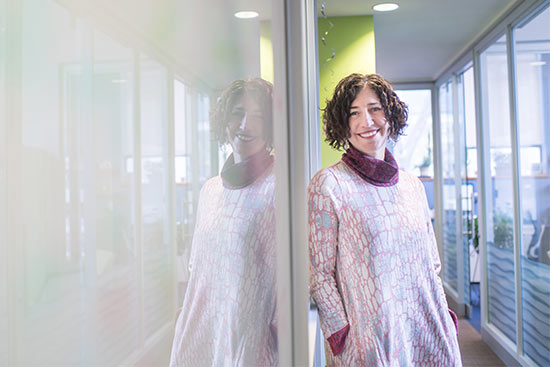 Portrait of Ziba Cranmer who leads BU火花! the new in-house incubator for student technology projects at the Hariri Institute for Computing and Computational Science & Engineering