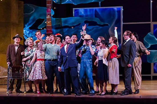 One of the casts of Le nozze di Figaro on stage
