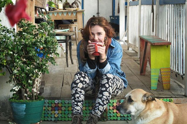 Julia Shaw sipping
