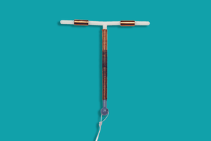 Flat stock photo of an IUD implant (mirena)